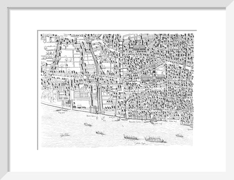 St Paul's map image made from the Copperplate Map 1559