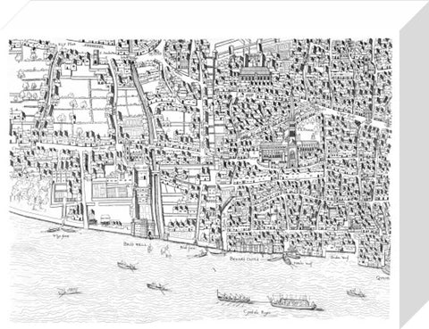 St Paul's map image made from the Copperplate Map 1559