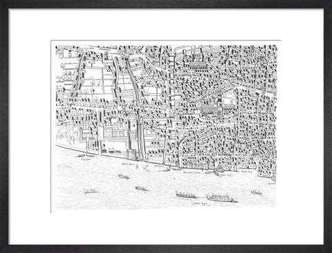 St Paul's map image made from the Copperplate Map 1559