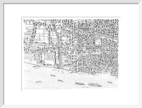 St Paul's map image made from the Copperplate Map 1559