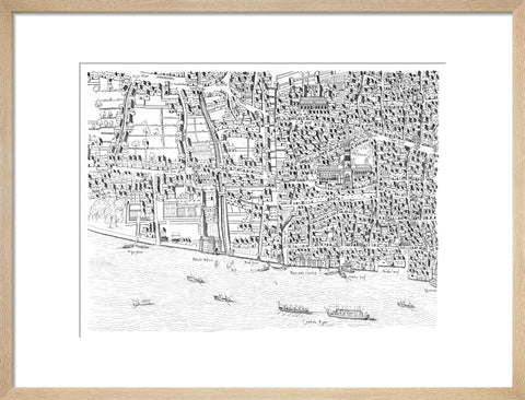 St Paul's map image made from the Copperplate Map 1559