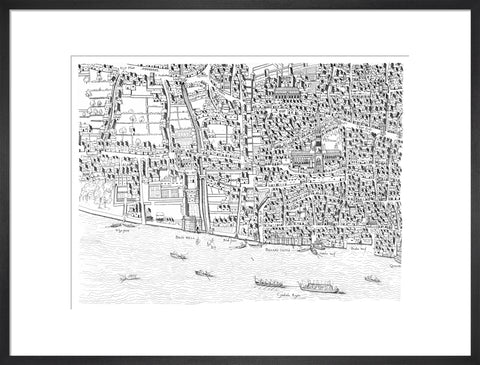 St Paul's map image made from the Copperplate Map 1559