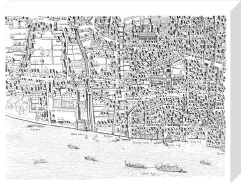 St Paul's map image made from the Copperplate Map 1559