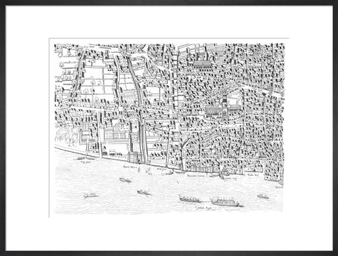 St Paul's map image made from the Copperplate Map 1559