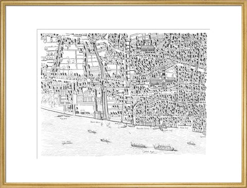 St Paul's map image made from the Copperplate Map 1559