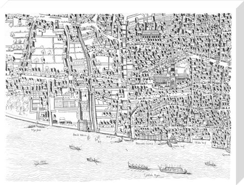 St Paul's map image made from the Copperplate Map 1559