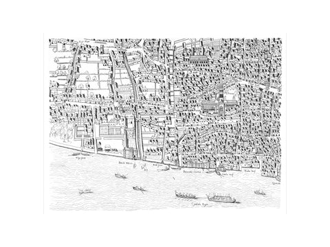 St Paul's map image made from the Copperplate Map 1559