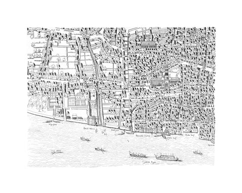 St Paul's map image made from the Copperplate Map 1559