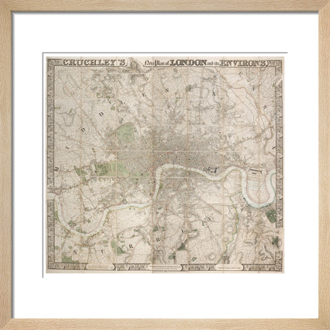 Cruchley's New Plan of London and its Environs 1828