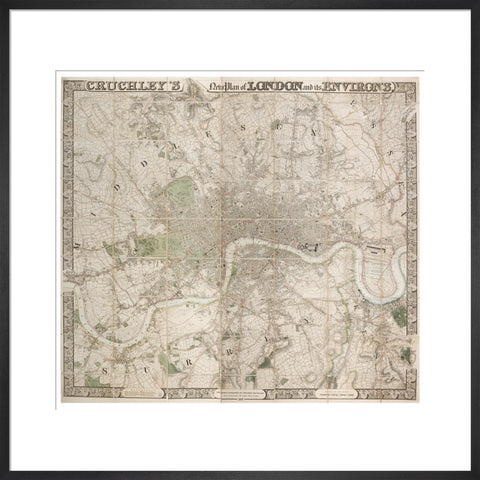 Cruchley's New Plan of London and its Environs 1828