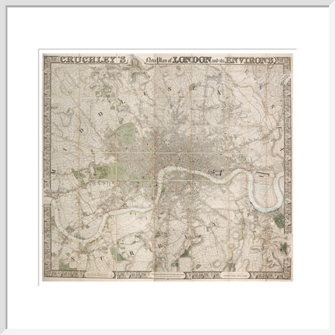 Cruchley's New Plan of London and its Environs 1828