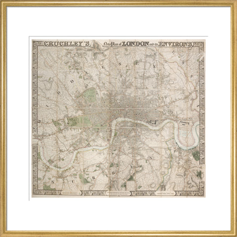 Cruchley's New Plan of London and its Environs 1828