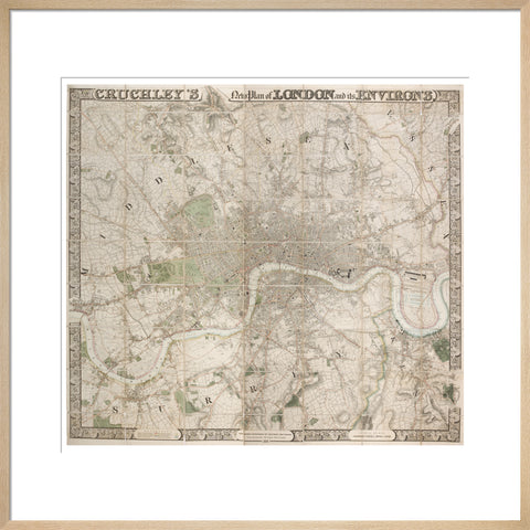 Cruchley's New Plan of London and its Environs 1828