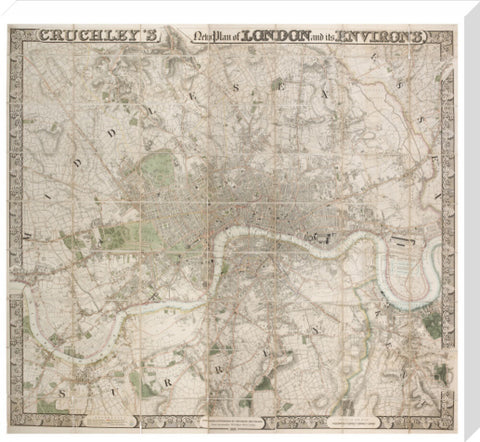 Cruchley's New Plan of London and its Environs 1828