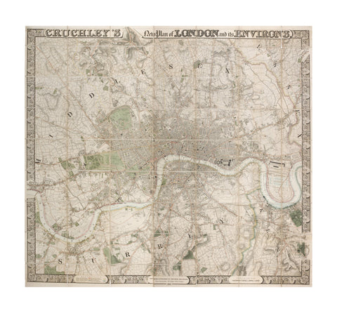 Cruchley's New Plan of London and its Environs 1828