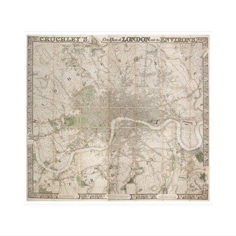 Cruchley's New Plan of London and its Environs 1828