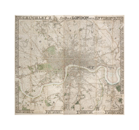 Cruchley's New Plan of London and its Environs 1828