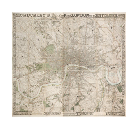 Cruchley's New Plan of London and its Environs 1828