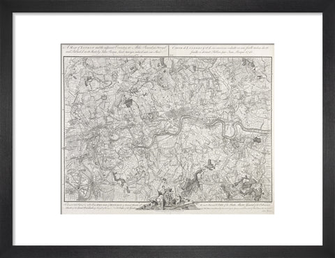 A map of London and the adjacent Country 10 Miles Round 1748