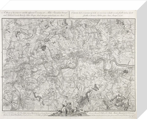 A map of London and the adjacent Country 10 Miles Round 1748