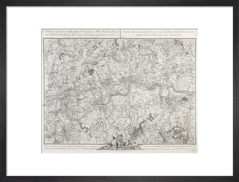 A map of London and the adjacent Country 10 Miles Round 1748