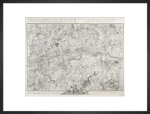 A map of London and the adjacent Country 10 Miles Round 1748