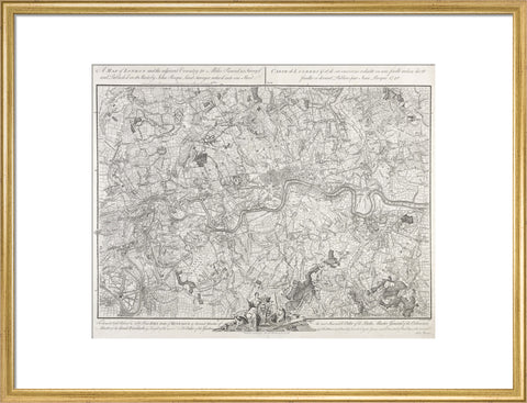 A map of London and the adjacent Country 10 Miles Round 1748