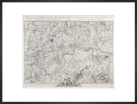 A map of London and the adjacent Country 10 Miles Round 1748