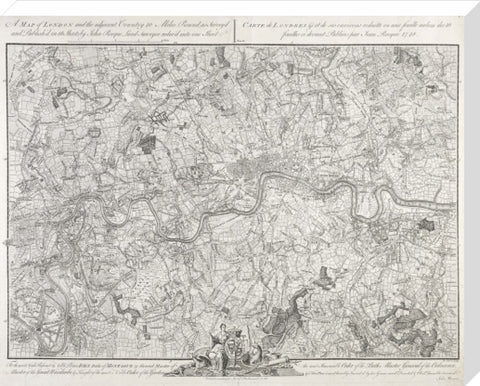 A map of London and the adjacent Country 10 Miles Round 1748