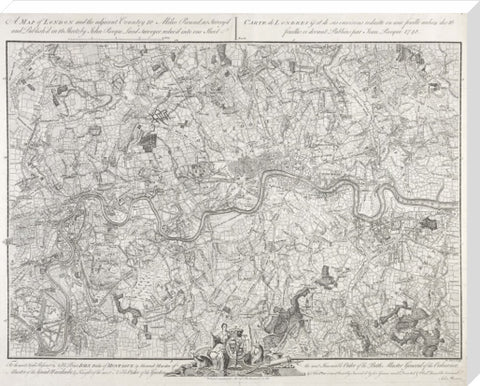 A map of London and the adjacent Country 10 Miles Round 1748