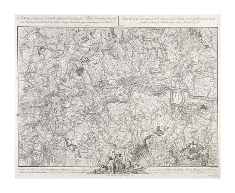 A map of London and the adjacent Country 10 Miles Round 1748