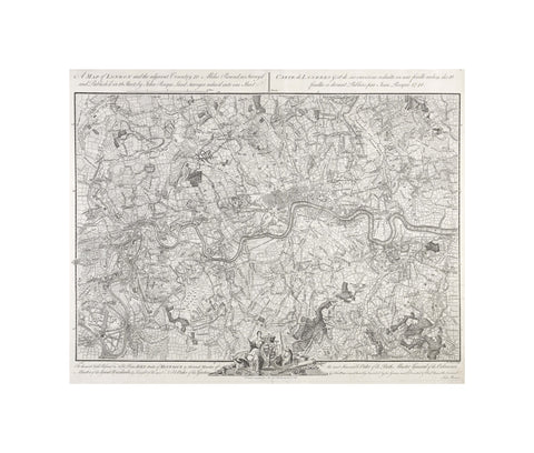 A map of London and the adjacent Country 10 Miles Round 1748