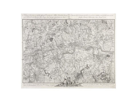 A map of London and the adjacent Country 10 Miles Round 1748