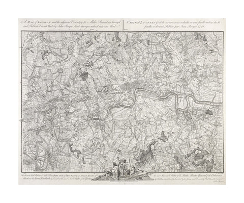 A map of London and the adjacent Country 10 Miles Round 1748