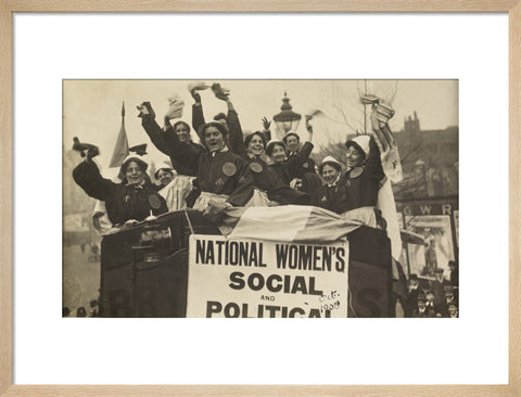 Suffragettes dressed in replica prison clothing 1908