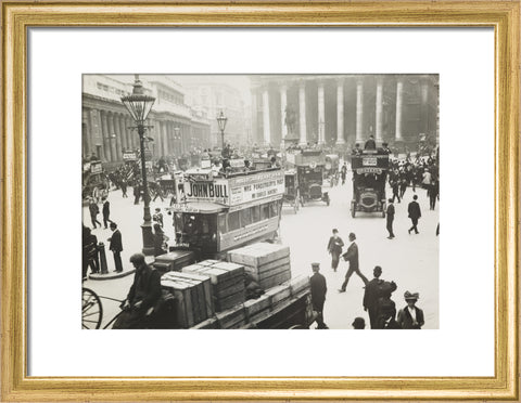 Busy street scene at Bank c.1900