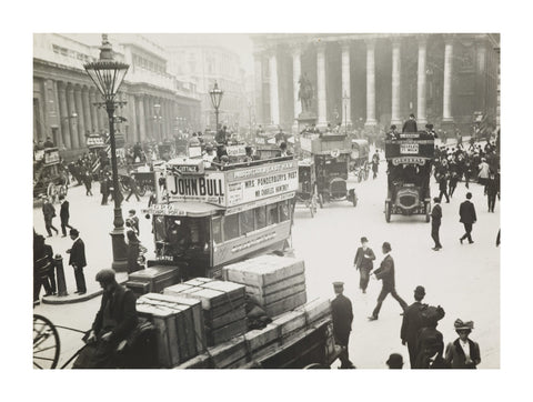 Busy street scene at Bank c.1900