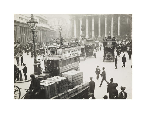 Busy street scene at Bank c.1900
