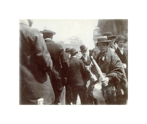 A trumpet seller at the Coronation of Edward VII June 1902