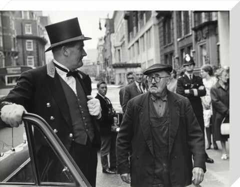 Outside the door at Claridges Hotel 1967