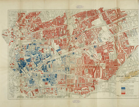 A Jewish population Map by George Arkell 1899