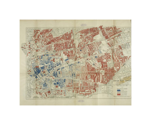 A Jewish population Map by George Arkell 1899