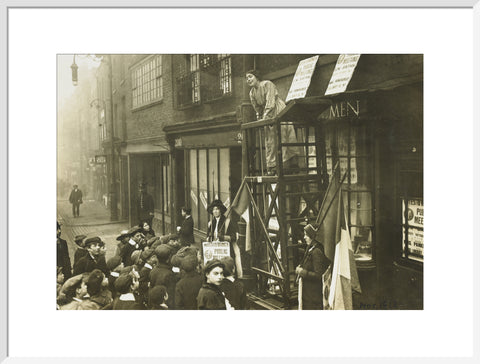 Sylivia Pankhurst addressing a crowd 1912