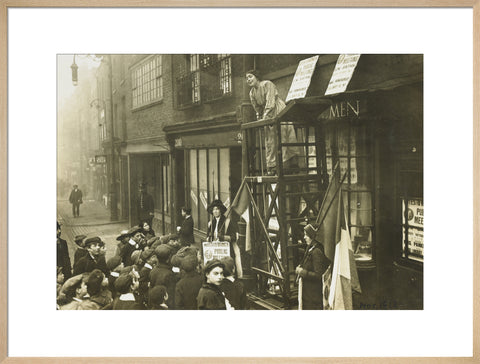 Sylivia Pankhurst addressing a crowd 1912