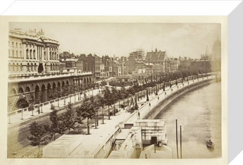 View of Thames Embankment c 1880