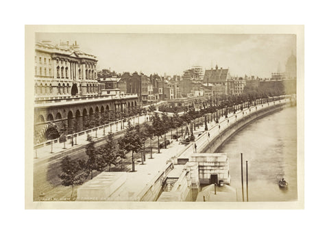 View of Thames Embankment c 1880