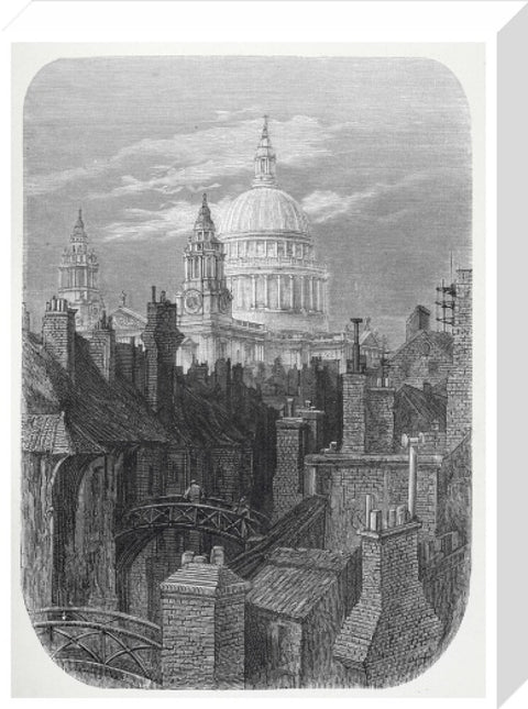 St Pauls from the brewery bridge: 1872