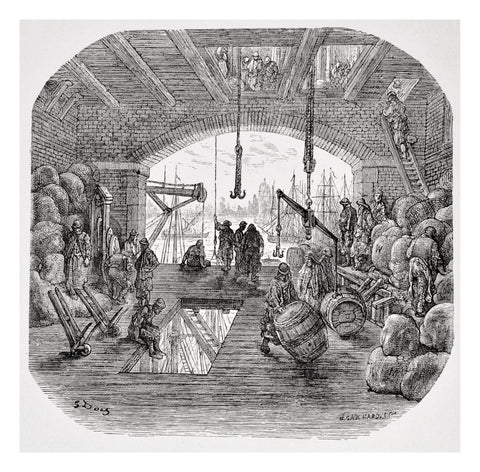 Warehouses by the Thames: 1872