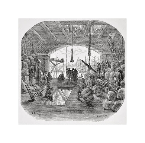 Warehouses by the Thames: 1872