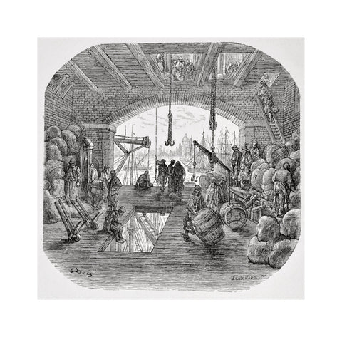 Warehouses by the Thames: 1872